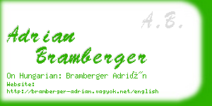 adrian bramberger business card